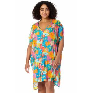 Anne Cole Plus Size Easy Tunic Multi 22-24 12730